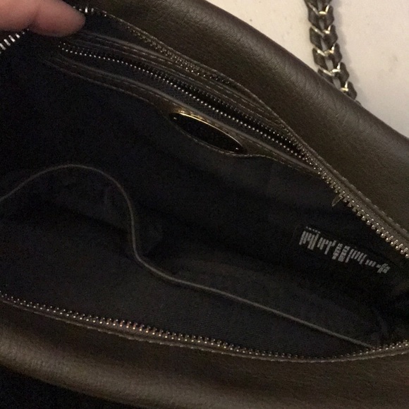 Dark grey and gold chain strap bag - Picture 2 of 4